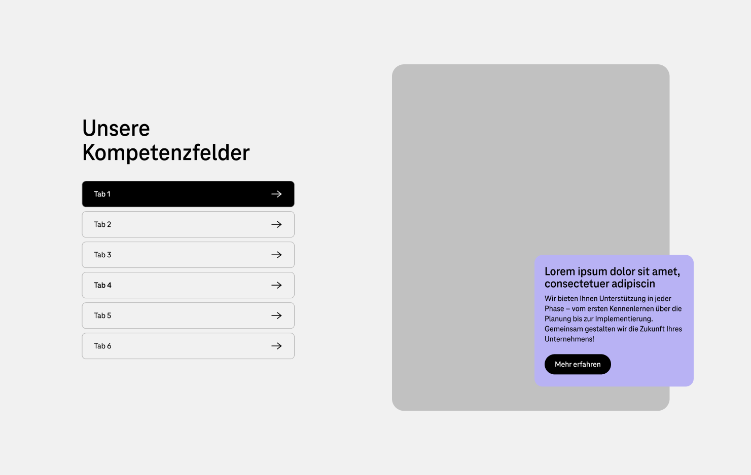 Multi-Teaser Modul mit Tabs