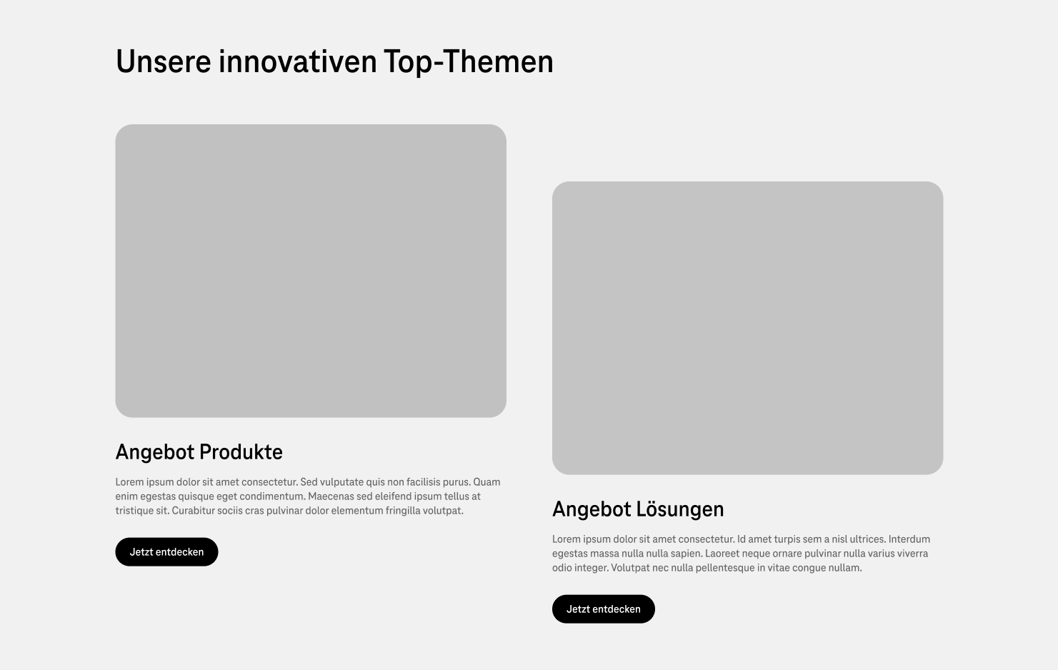 Teaser-Group Modul mit zwei Angeboten