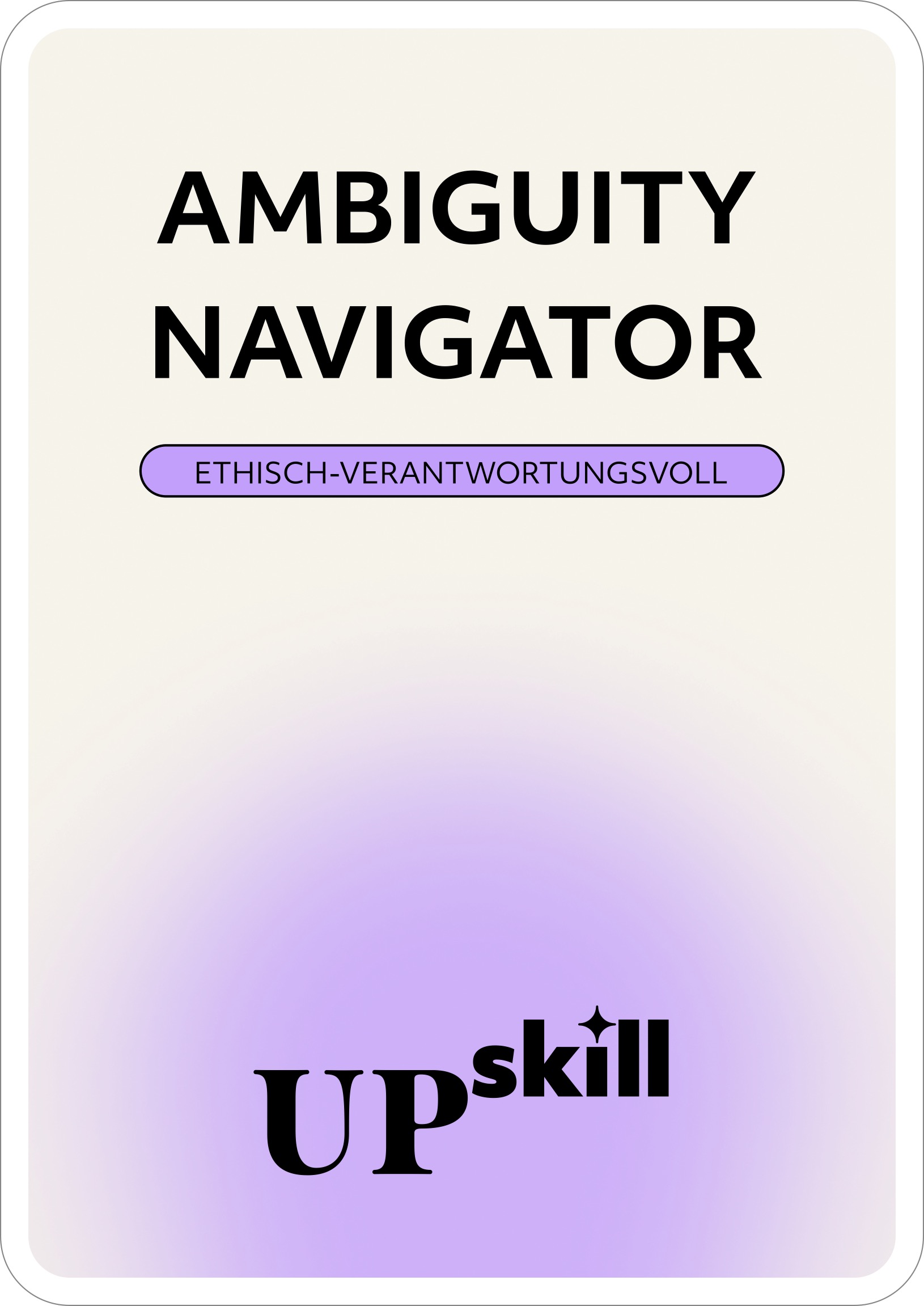 Ambiguity Navigator – Rollenkarte Vorderseite